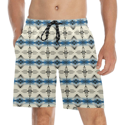 Southwest Pattern Print Design LKS304 Men's Swim Trunks Beach Shorts