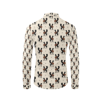 Ancient Greek Print Design LKS3010 Men's Long Sleeve Dress Shirt