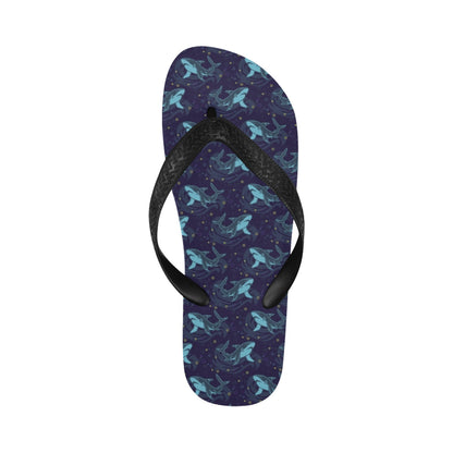 Shark Print Design LKS306 Flip Flops