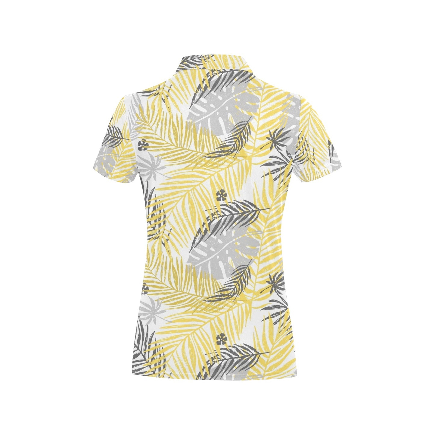 Palm Leaves Pattern Print Design PL012 Women's Polo Shirt