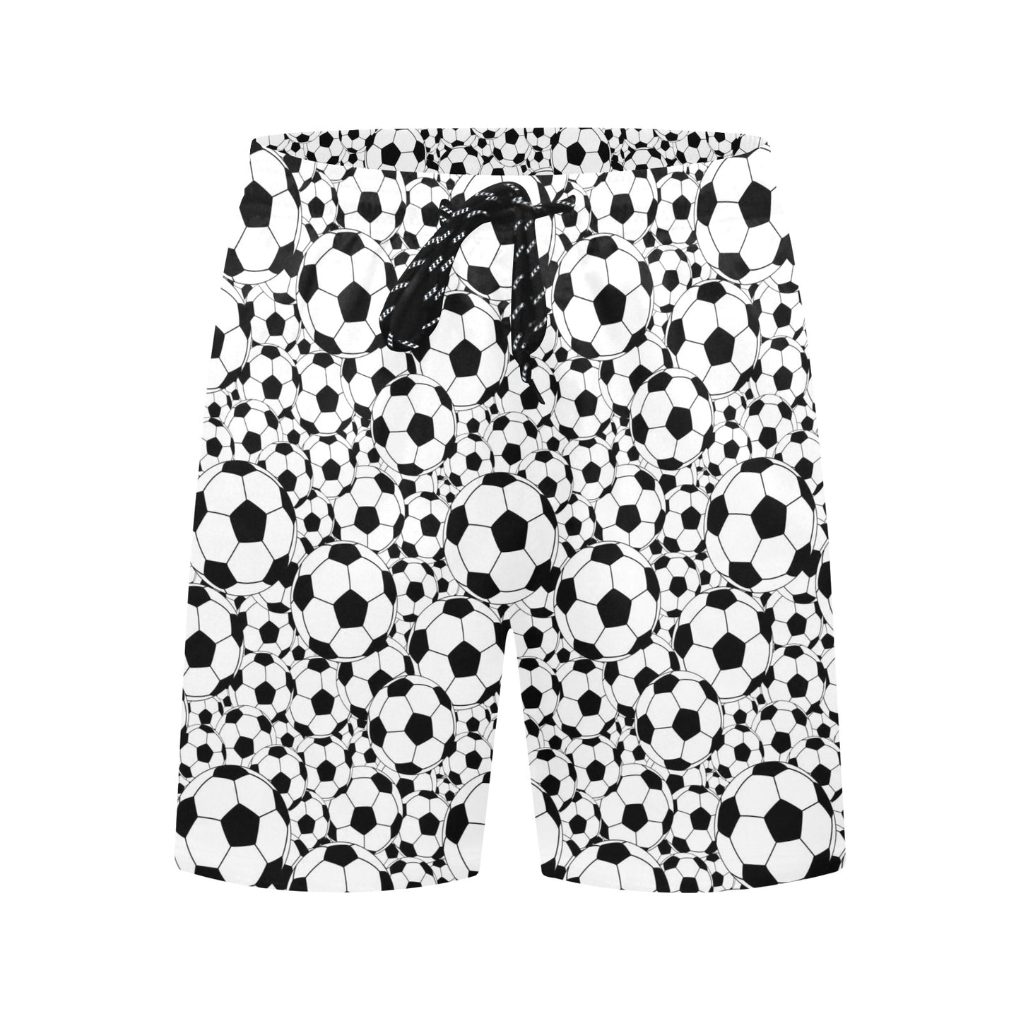 Soccer Ball Print Design LKS301 Men's Swim Trunks Beach Shorts