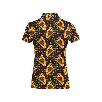 Harp Pattern Print Design 02 Women's Polo Shirt