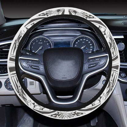 Samoan Style Print Design LKS301 Steering Wheel Cover with Elastic Edge