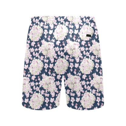 Sakura Print Design LKS305 Men's Swim Trunks Beach Shorts