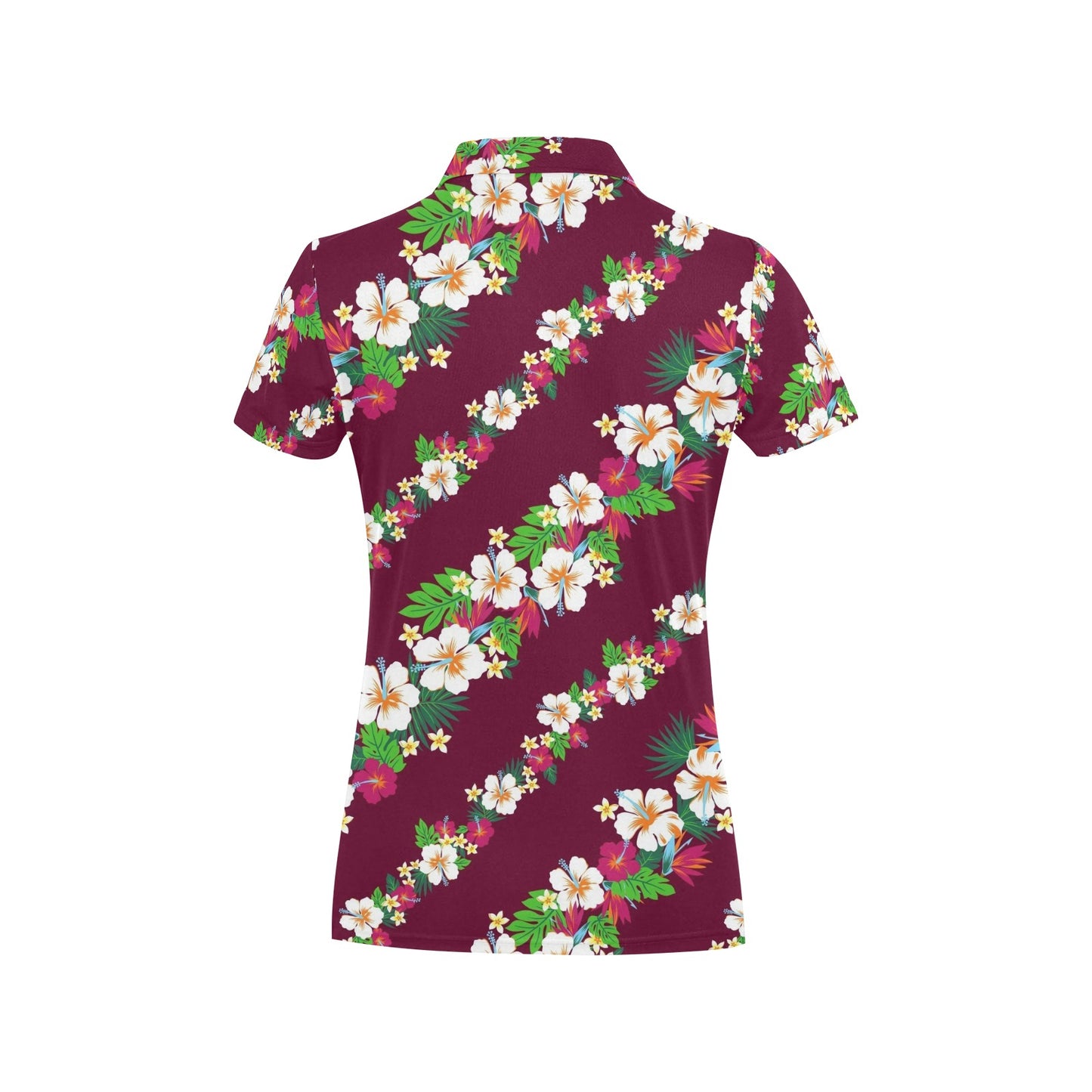 Hawaiian Themed Pattern Print Design H06 Women's Polo Shirt
