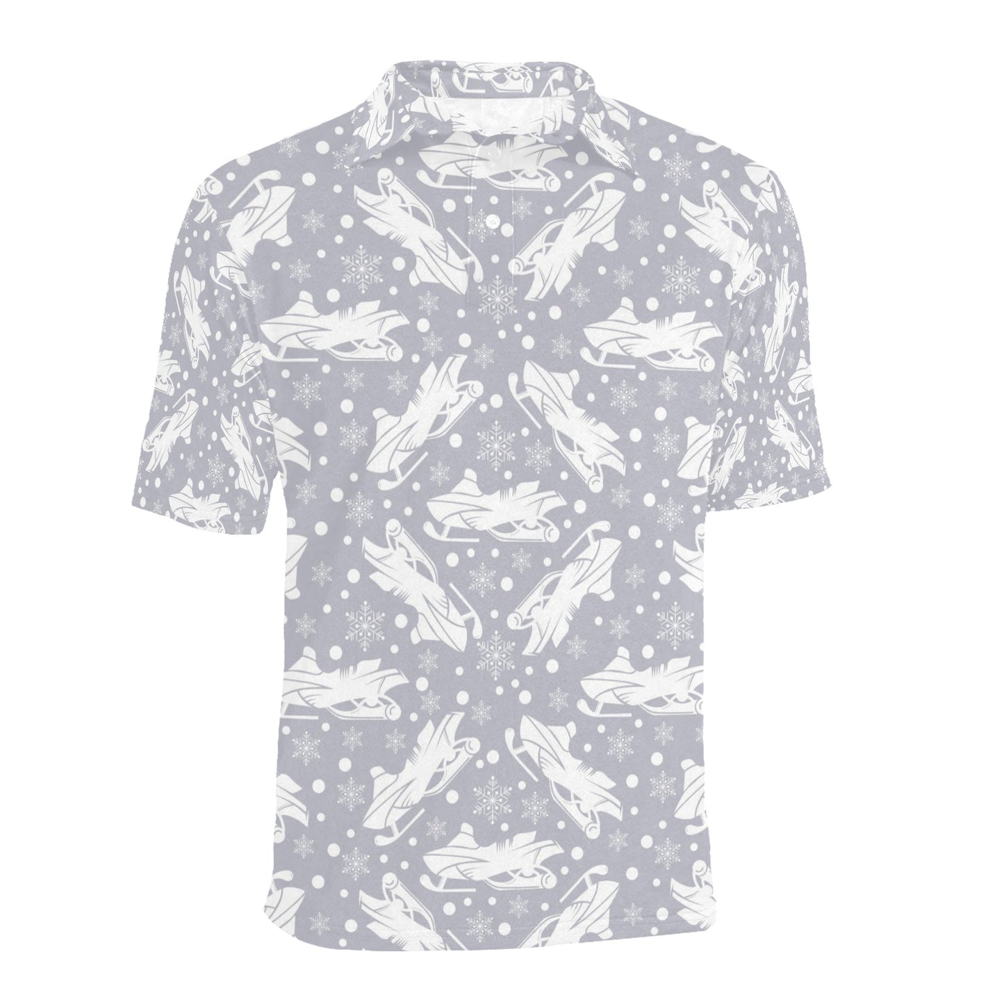 Snowmobile Print Design LKS302 Men Polo Shirt