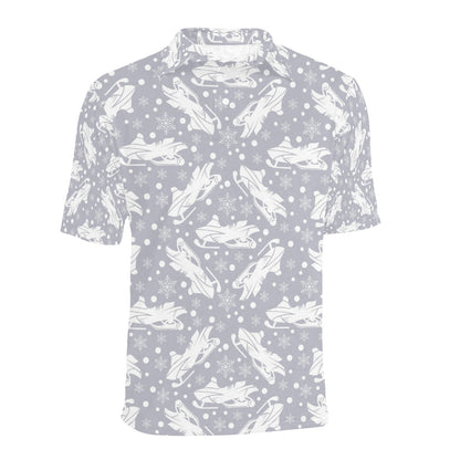 Snowmobile Print Design LKS302 Men Polo Shirt