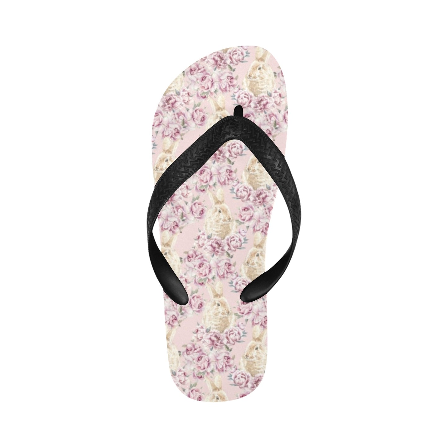 Rabbit Print Design LKS403 Flip Flops