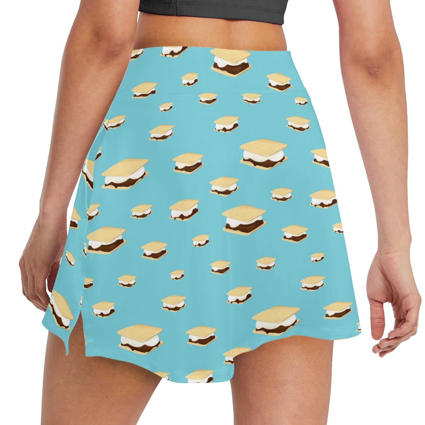 S_Mores Print Design LKS302 17" Golf & Pickleball Skort with Pockets