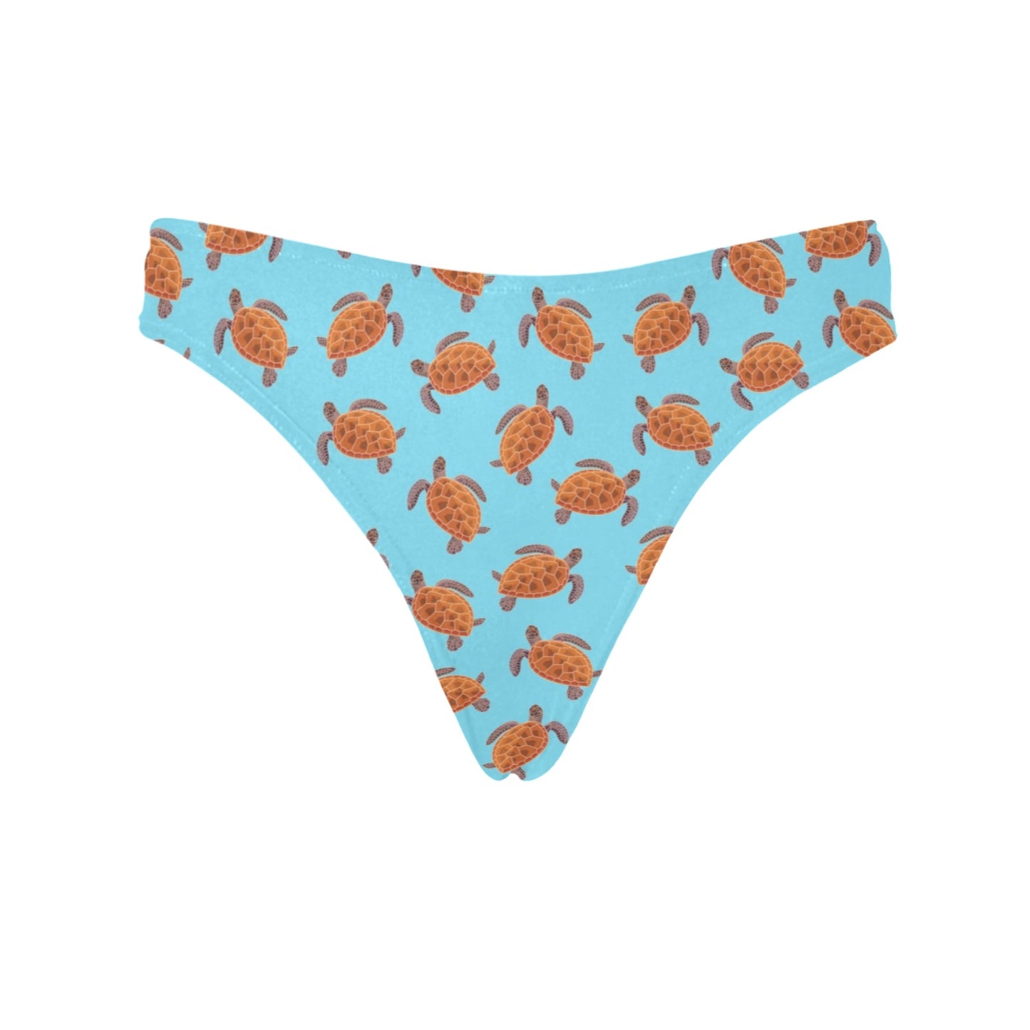 Brow Sea Turtle Print Pattern Women's Thongs