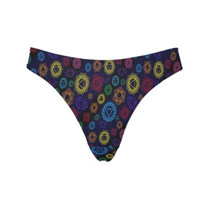 Chakra Colorful Print Pattern Women's Thongs
