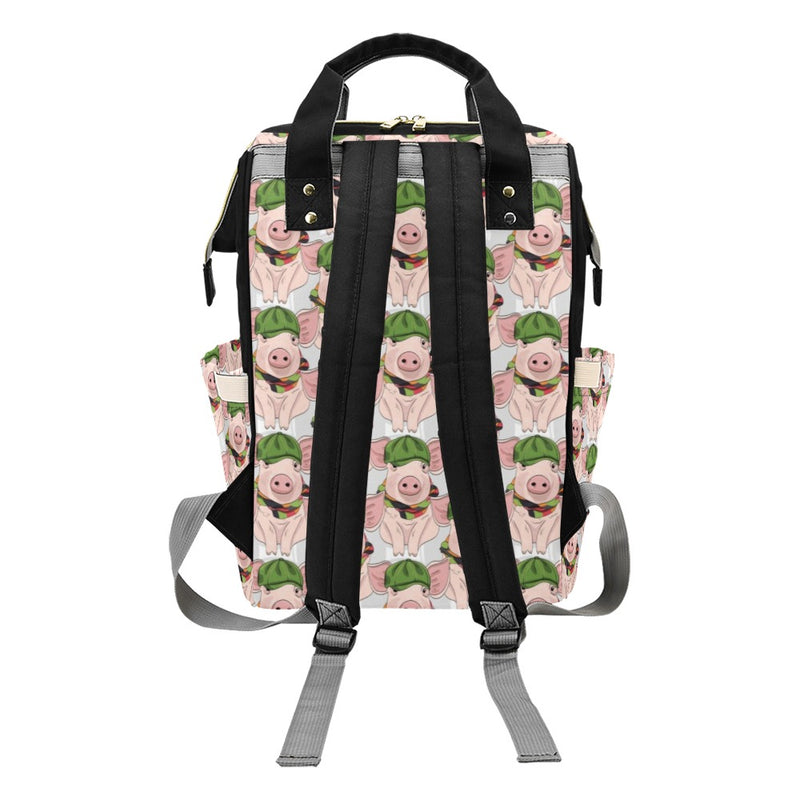 Pig Print Design LKS403 Diaper Bag Backpack