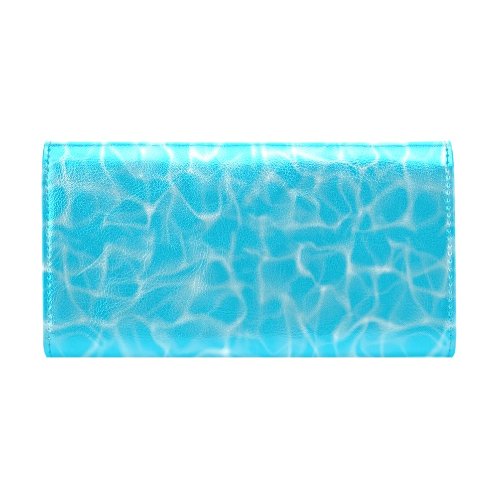 Swimming Pool Texture Print Design LKS301 Women's Trifold Wallet