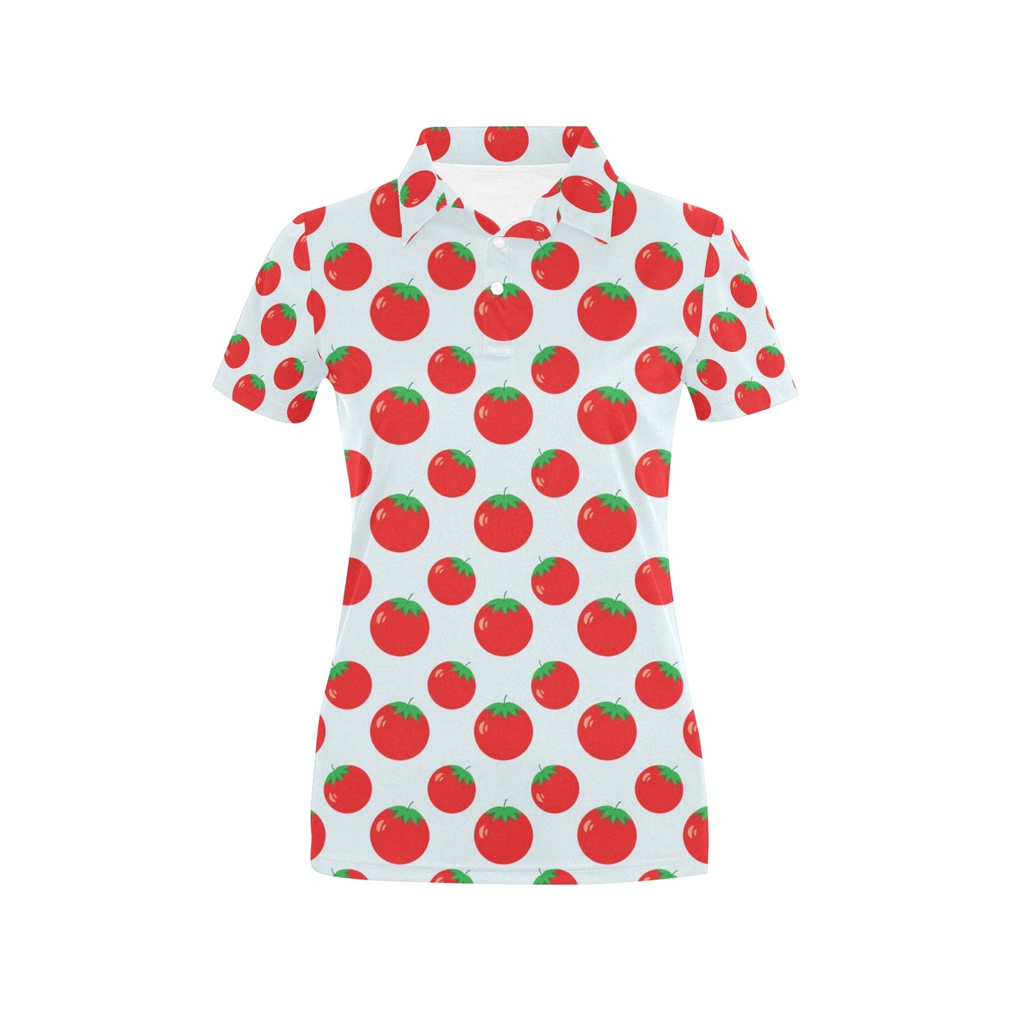 Tomato Print Design LKS307 Women's Polo Shirt