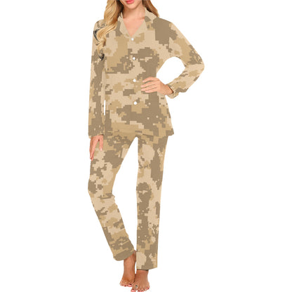 ACU Digital Desert Camouflage Women's Long Pajama Set