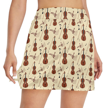 Cello Print Design LKS402 17" Golf & Pickleball Skort with Pockets