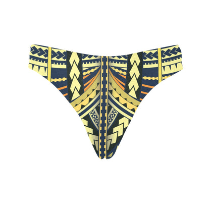 Polynesian Tattoo Print Women's Thongs