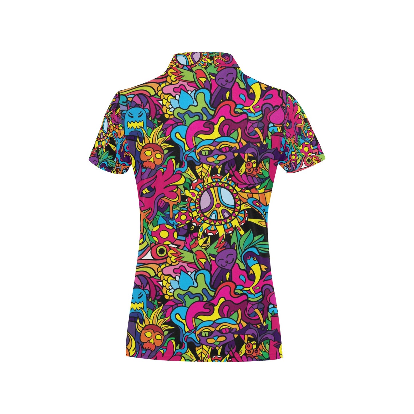Trippy Print Design LKS304 Women's Polo Shirt