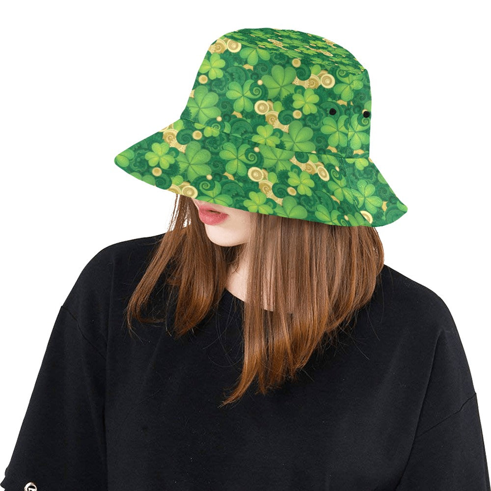 Shamrock Print Design LKS301 Unisex Bucket Hat
