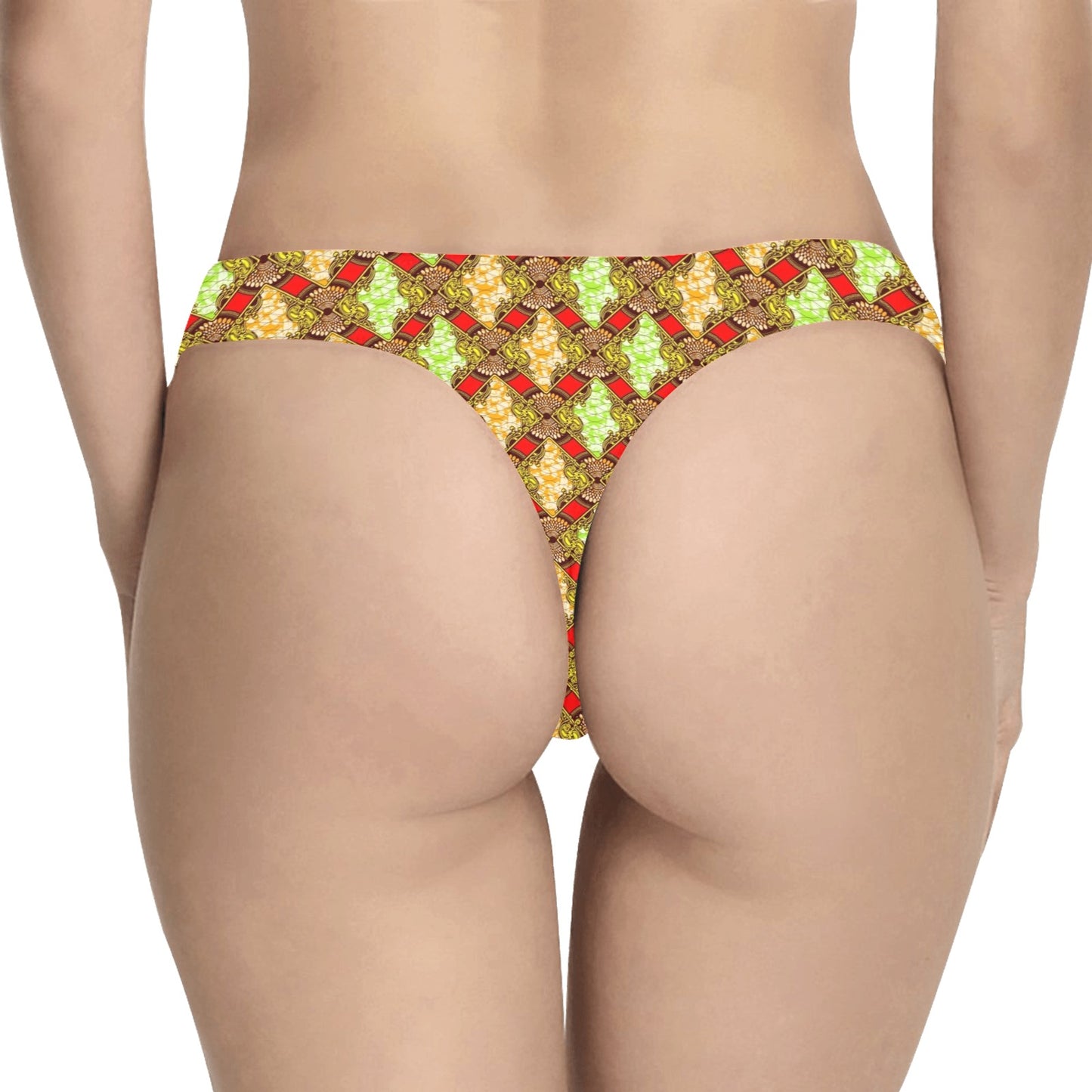 African Classic Print Pattern Women's Thongs
