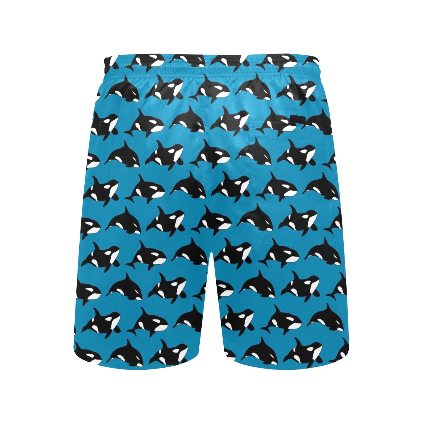 Whale Print Design LKS304 Men's Swim Trunks Beach Shorts