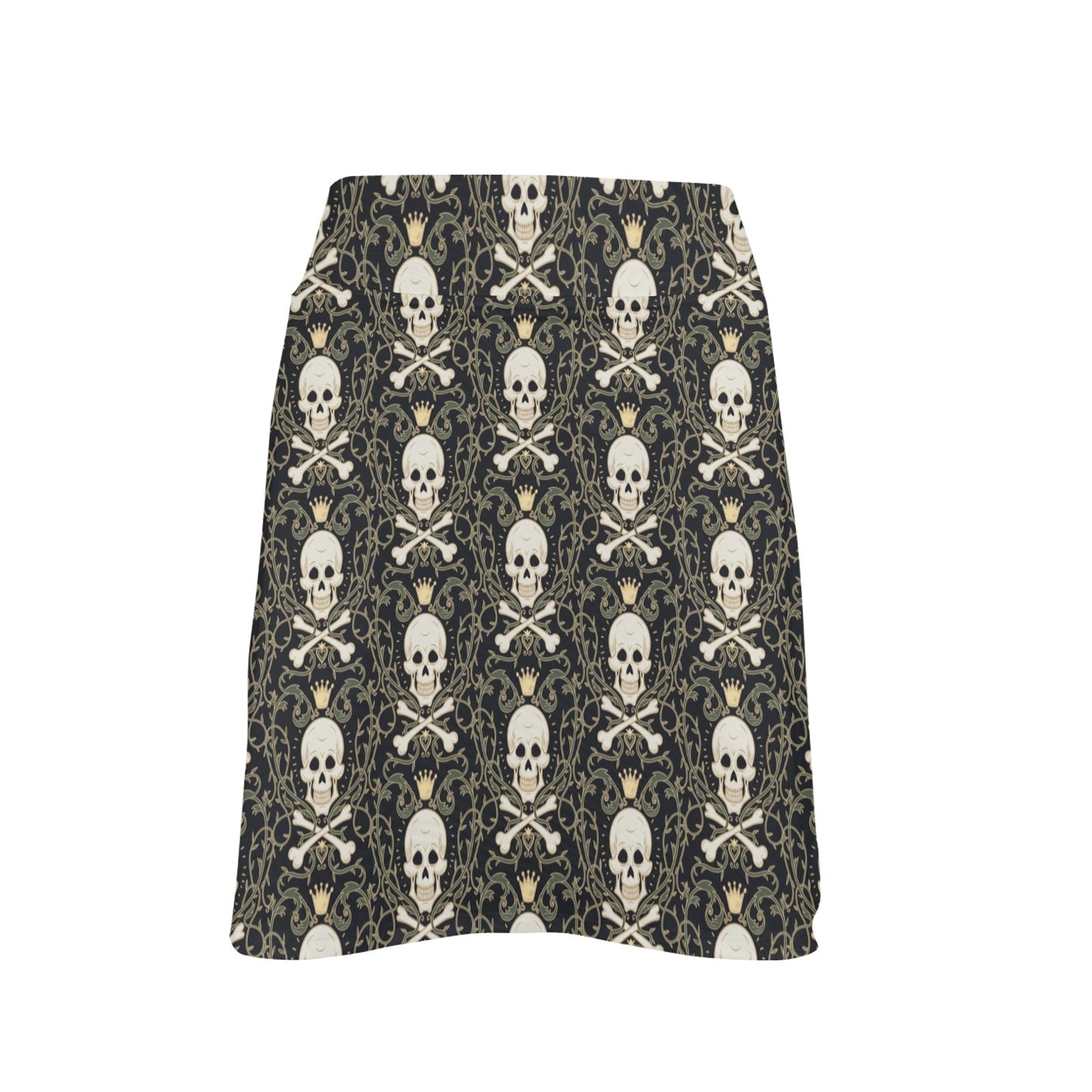 Skull King Print Design LKS307 17" Golf & Pickleball Skort with Pockets