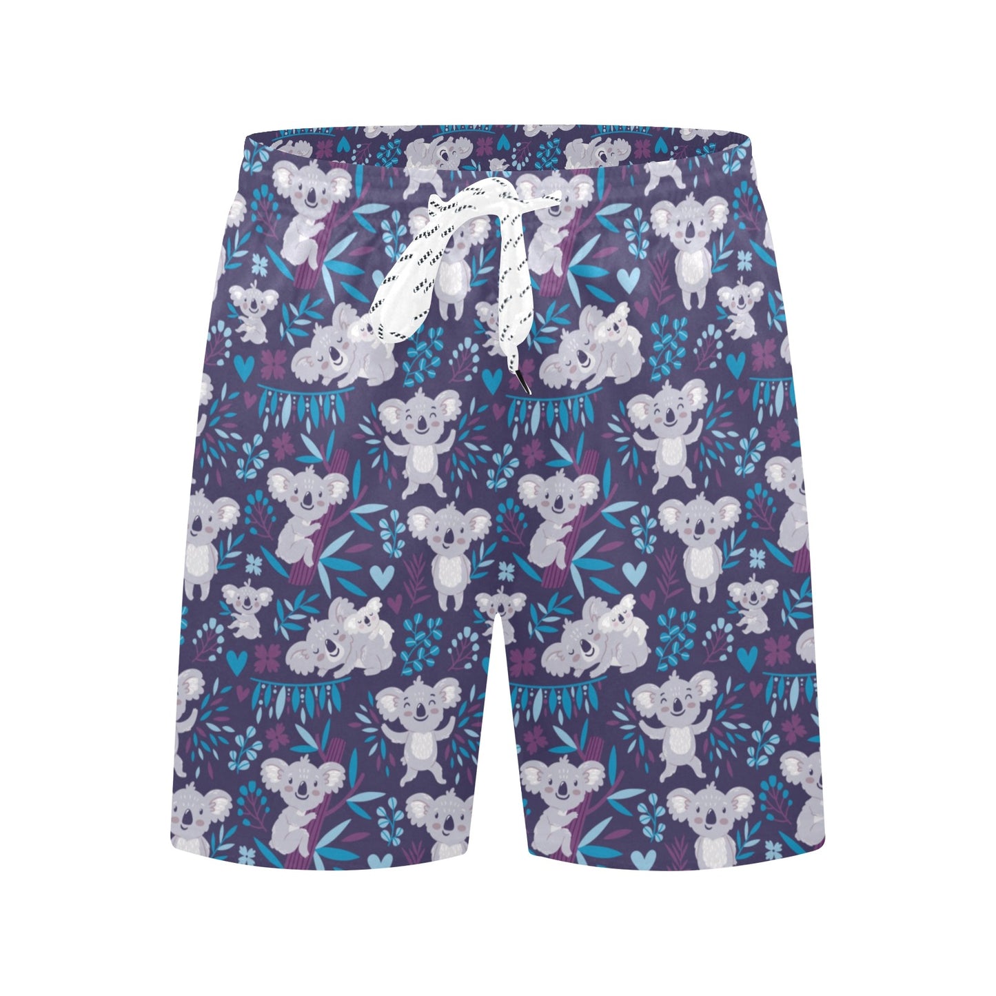 Koala Cute Themed Design Print Men's Swim Trunks Beach Shorts
