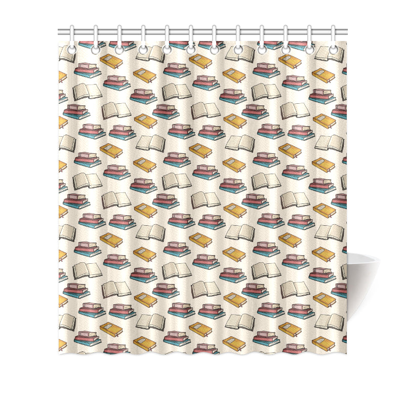 Book Pattern Print Design 04 Shower Curtain