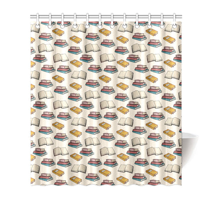 Book Pattern Print Design 04 Shower Curtain