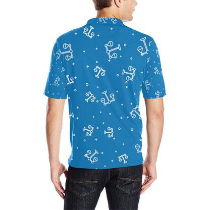 Libra Pattern Print Design 05 Men Polo Shirt