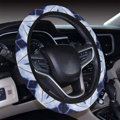 Tie Dye Print Design LKS308 Steering Wheel Cover with Elastic Edge
