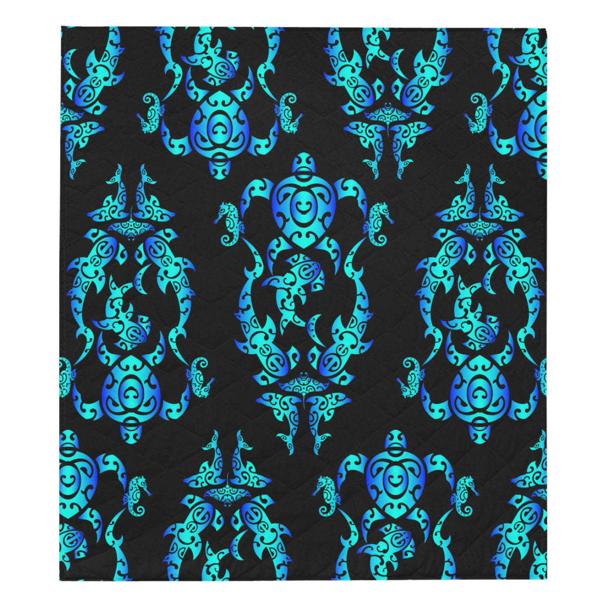 Sea turtle Polynesian Tribal Hawaiian Premium Quilt