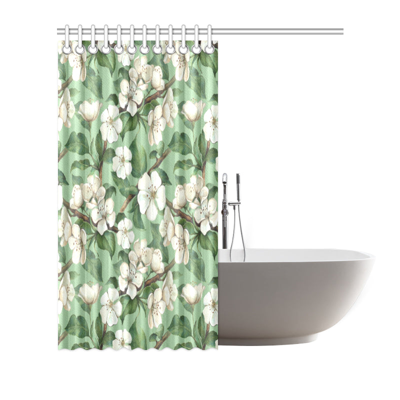Apple blossom Pattern Print Design AB02 Shower Curtain