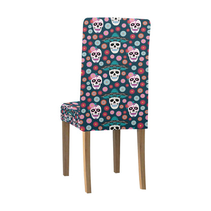 Sugar Skull Print Design LKS308 Dining Chair Slipcover