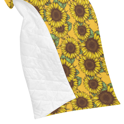 Sunflower Pattern Print Design SF04 Premium Quilt