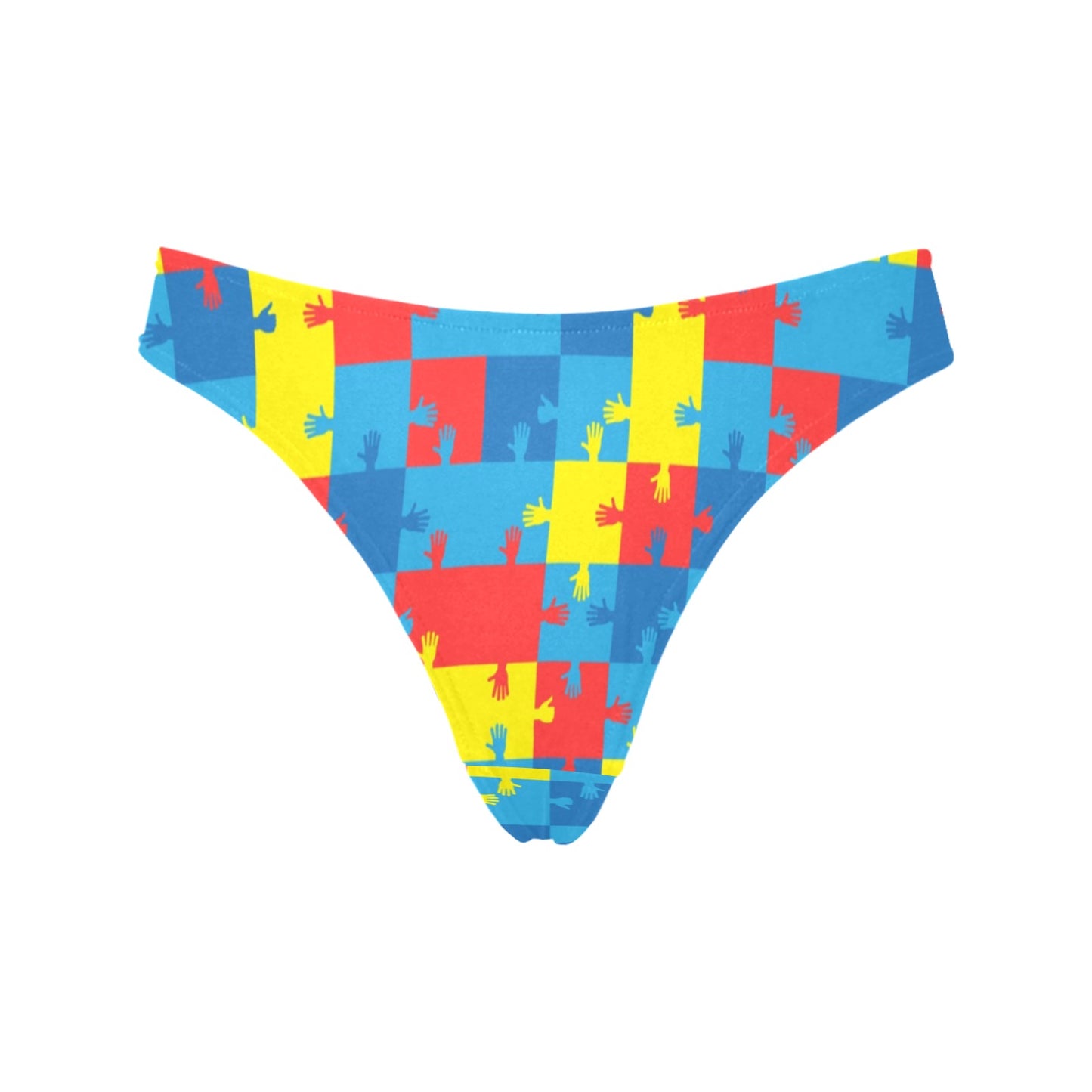 Autism Awareness Design Themed Print Women's Thongs