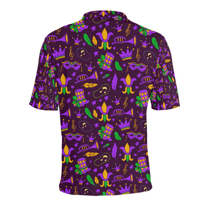 Mardi Gras Pattern Print Design 08 Men Polo Shirt