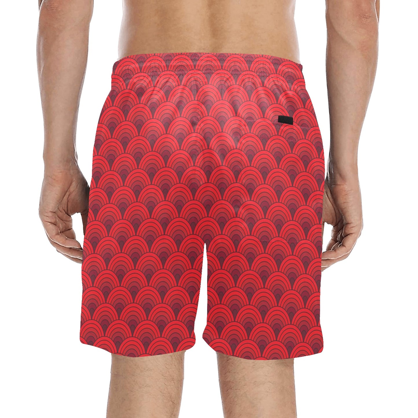 Scales Print Design LKS403 Men's Swim Trunks Beach Shorts