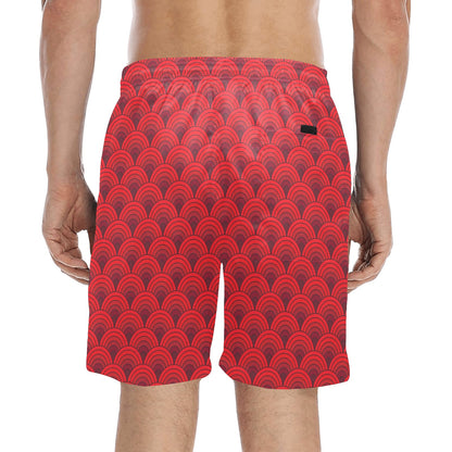 Scales Print Design LKS403 Men's Swim Trunks Beach Shorts