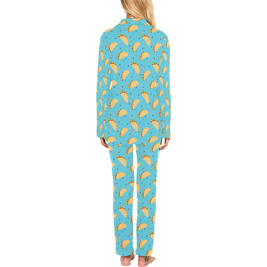 Taco Print Design LKS303 Women's Long Pajama Set