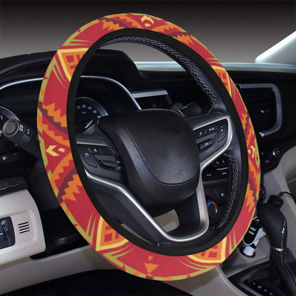 Southwest Pattern Print Design LKS305 Steering Wheel Cover with Elastic Edge