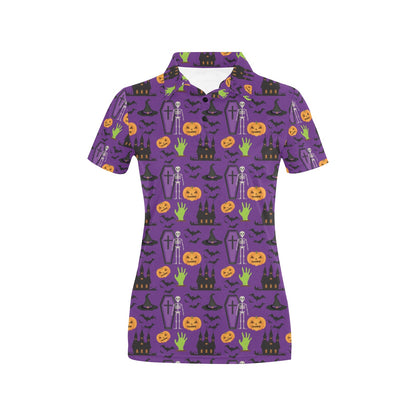 Halloween Print Design LKS403 Women's Polo Shirt