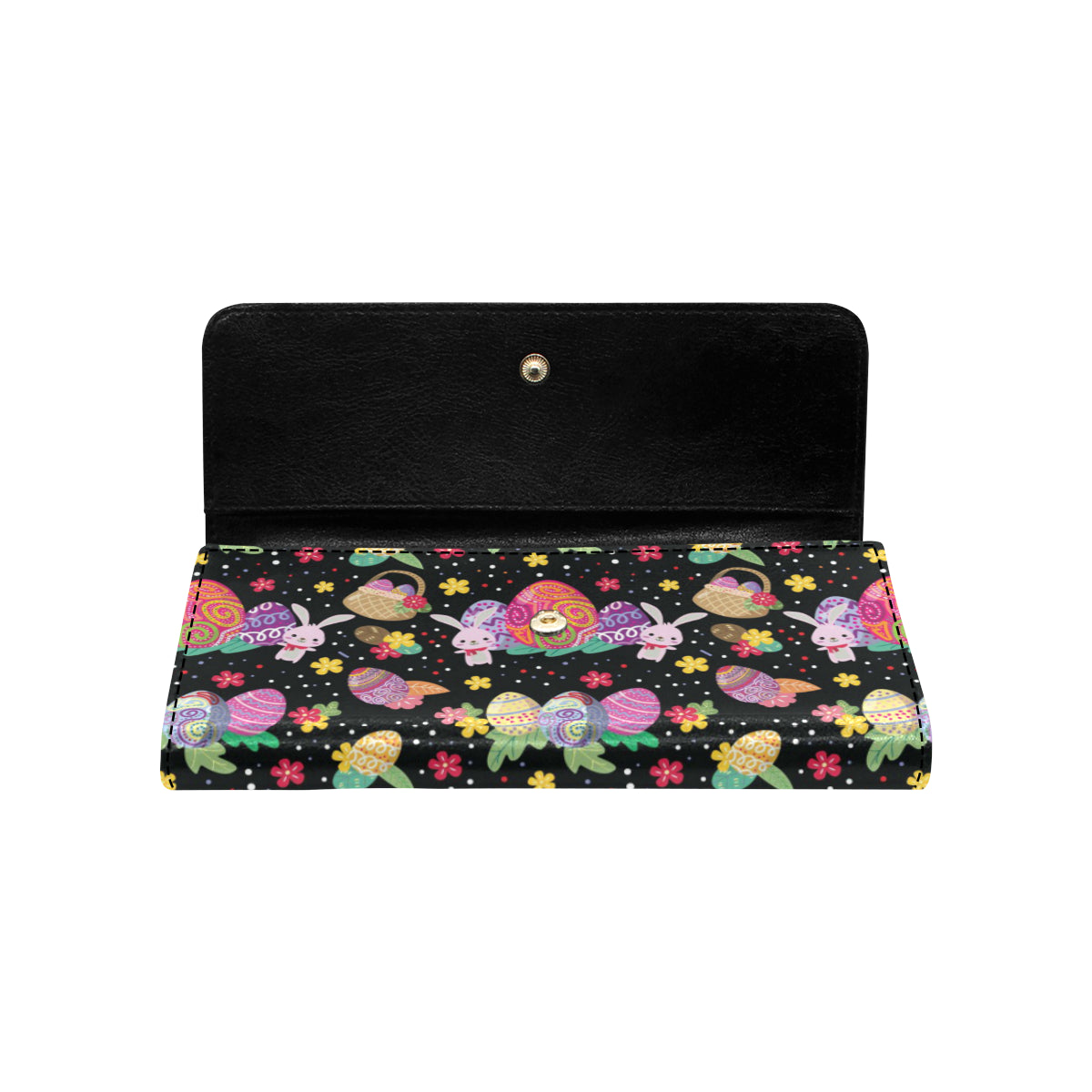Easter Eggs Pattern Print Design RB06 Women's Trifold Wallet