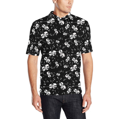 Violin Print Design LKS404 Men Polo Shirt