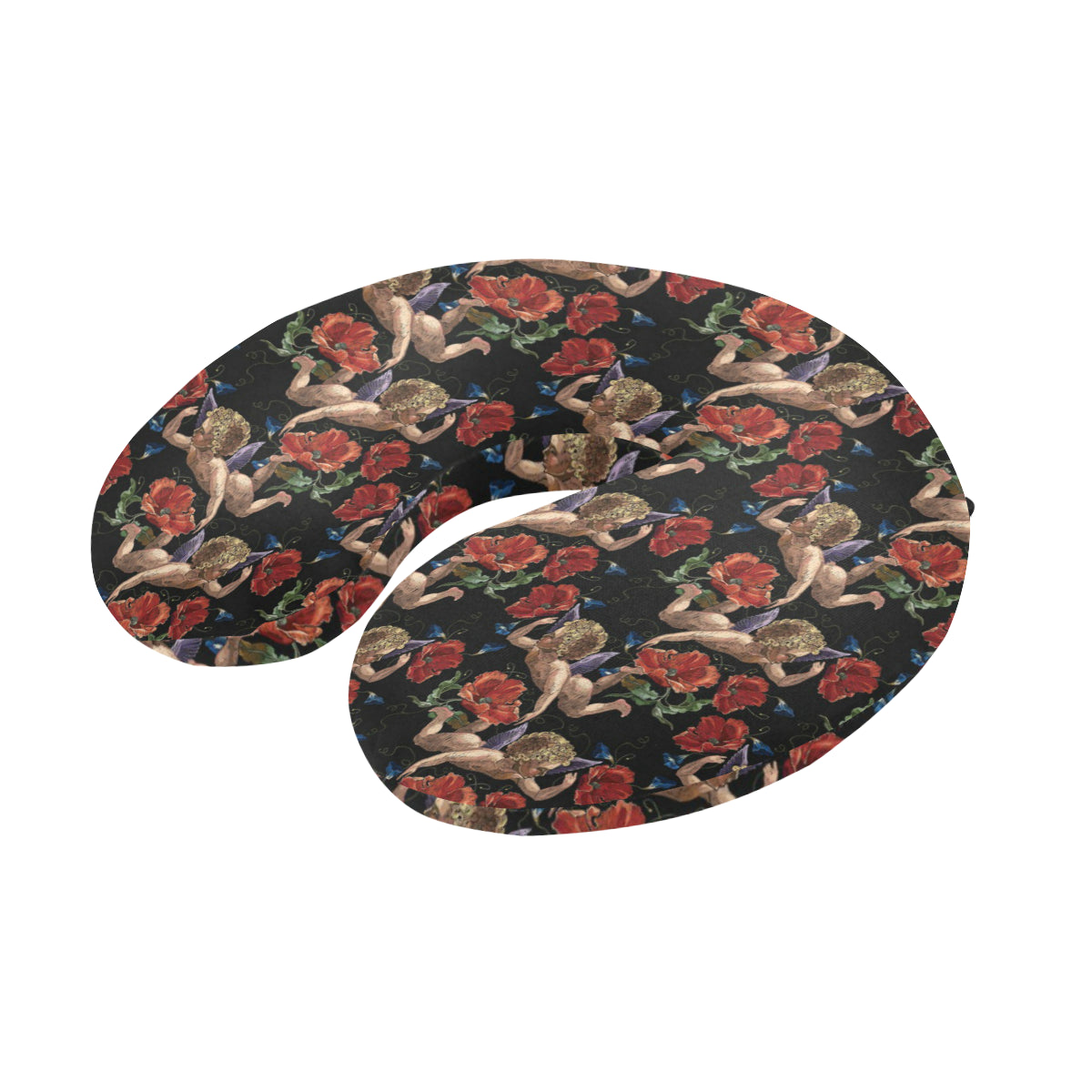 Cupid Pattern Print Design 05 U-Shaped Travel Neck Pillow