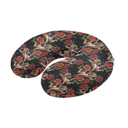 Cupid Pattern Print Design 05 U-Shaped Travel Neck Pillow