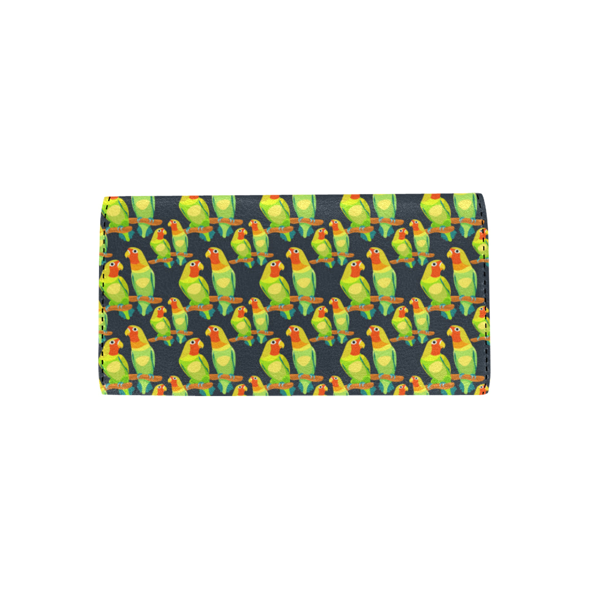 Lovebird Pattern Print Design 01 Women's Trifold Wallet