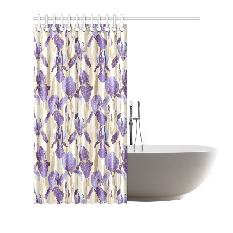 Iris Pattern Print Design IR02 Shower Curtain