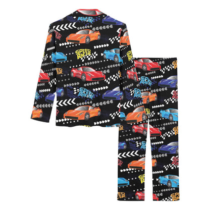 Racing Pattern Print Design A05 Women's Long Pajama Set