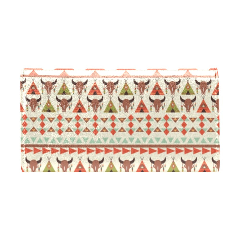 American indian Ethnic Pattern Women's Trifold Wallet